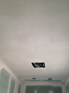The FLAT ceiling after the drywall guy was done!